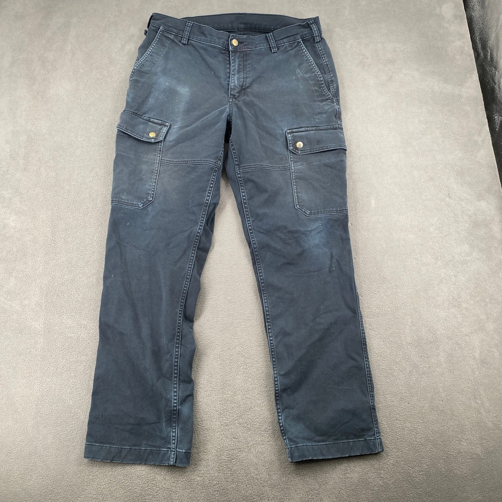 40 Grit Duluth Trading Co Mens Cargo Pants 34x32 Standard Fit Black Workwear